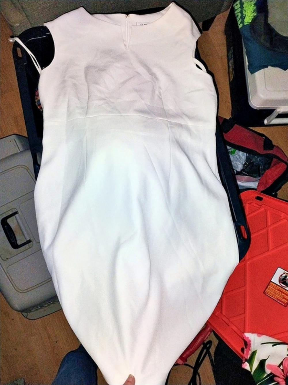 Roper Vanlace White Midi Dress Size 16 NWT